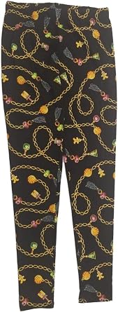 Junior Womens Black Gingerbread Man Stretch Fit Christmas Holiday Leggings