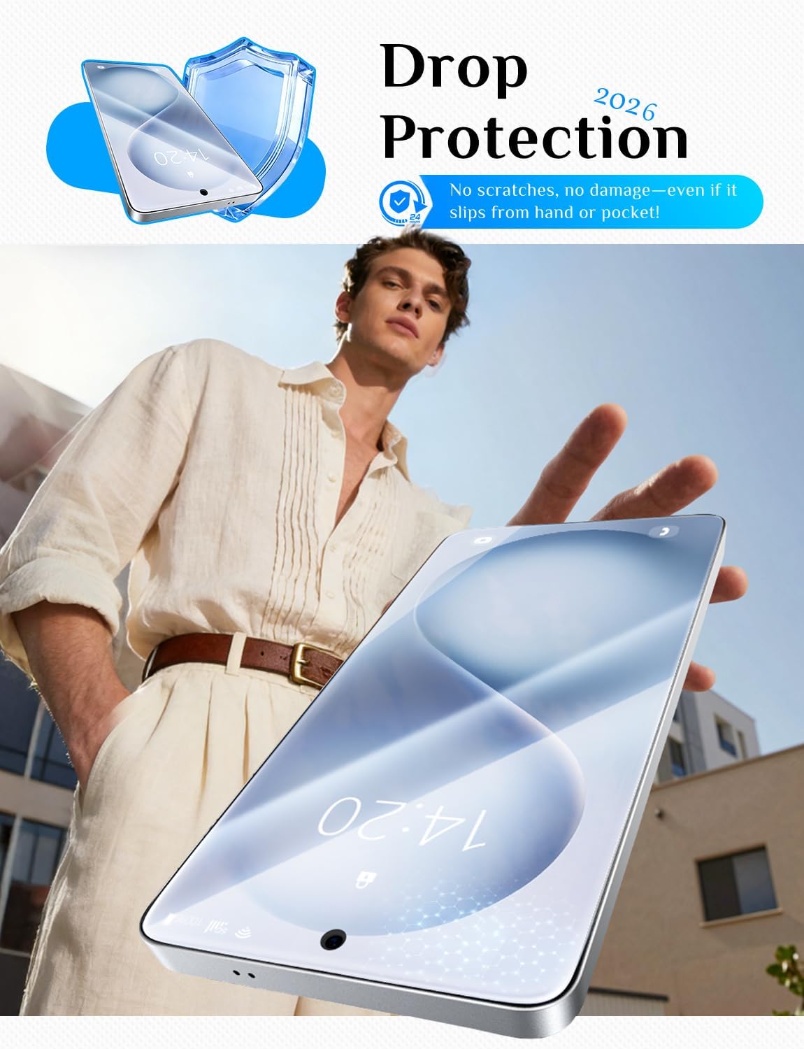 MAGIC JOHN for Samsung Galaxy S26 Ultra Screen Protector 6.9 inch, Fast Easy Installation, Auto Dust-Elimination, 9H Tempered Glass HD, Fingerprint Unlock, Bubble Free, Anti-Scratch, 2 PACK