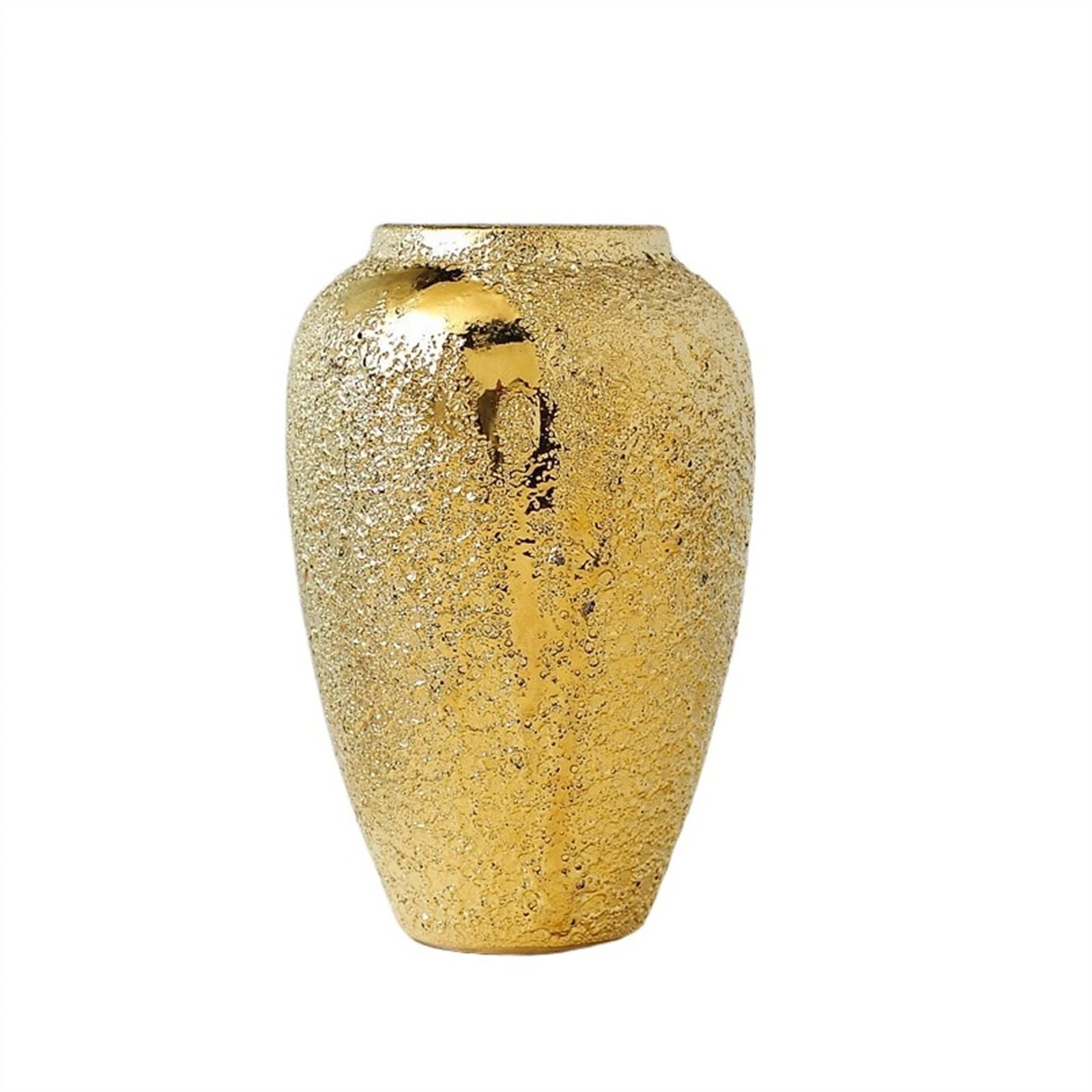 (similar) Flower Vase Golden Ceramic Abstract Vase Home Decoration Desk Ornament Room Fashion Wedding Decorative Vase Vase for Decor (Color : Brass, Size : Medium)