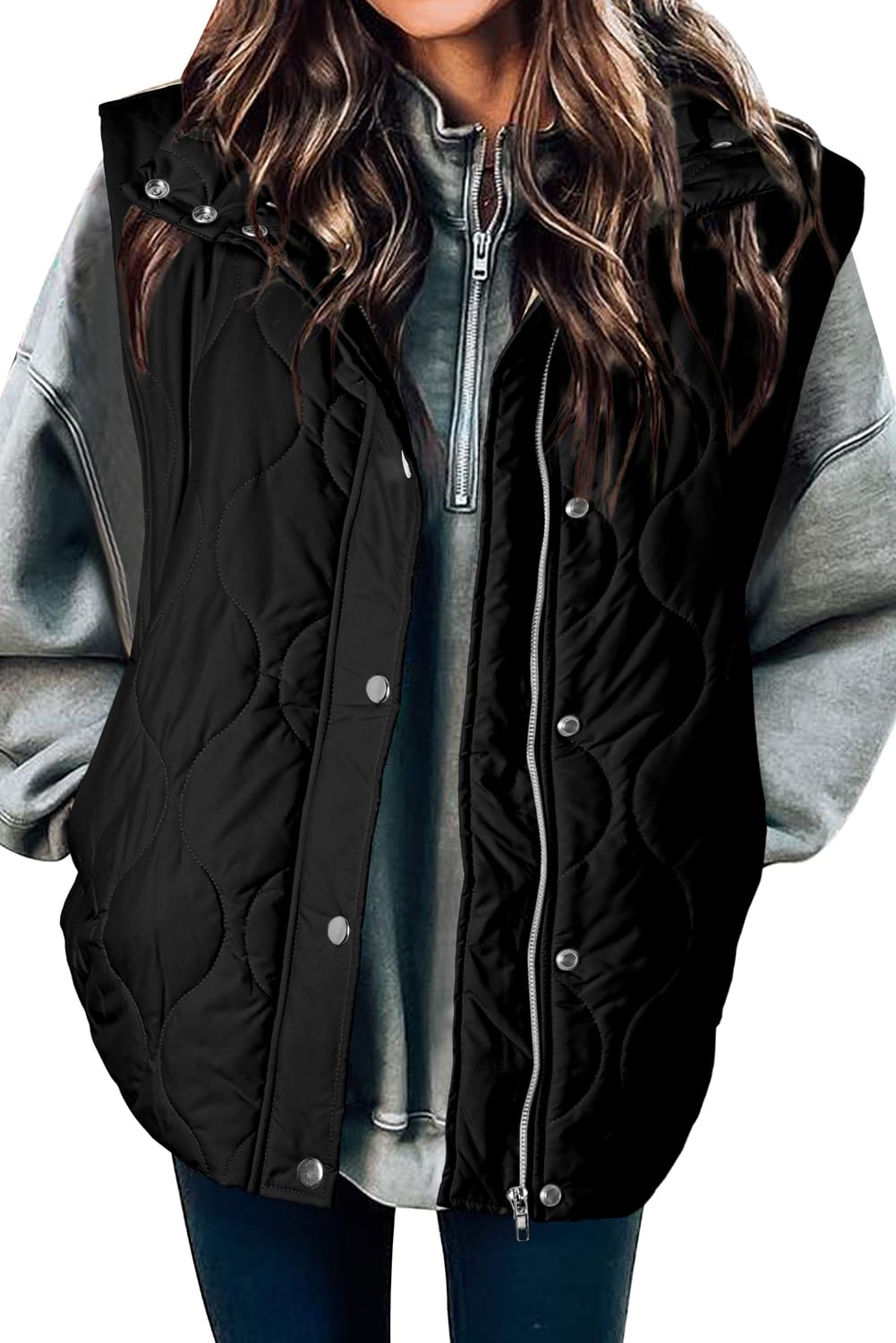 Cropped Puffer Vest Women Lightweight Quilted Stand Collar Sleeveless Jackets Fall Winter 2025 Button Zip Up Coat