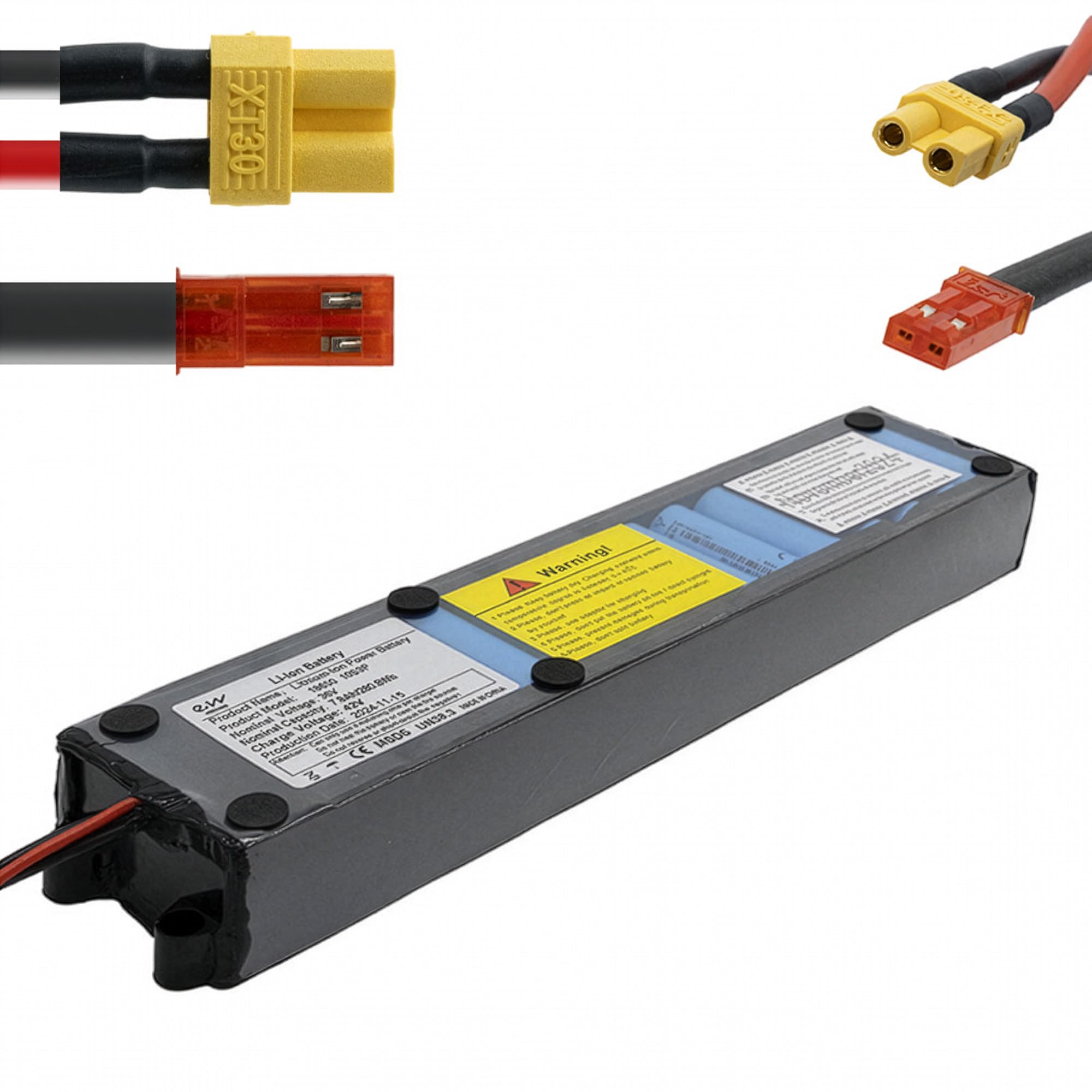 Batería 36v 7,8 A/h con Conectores XT30 y JST [Ewheel]