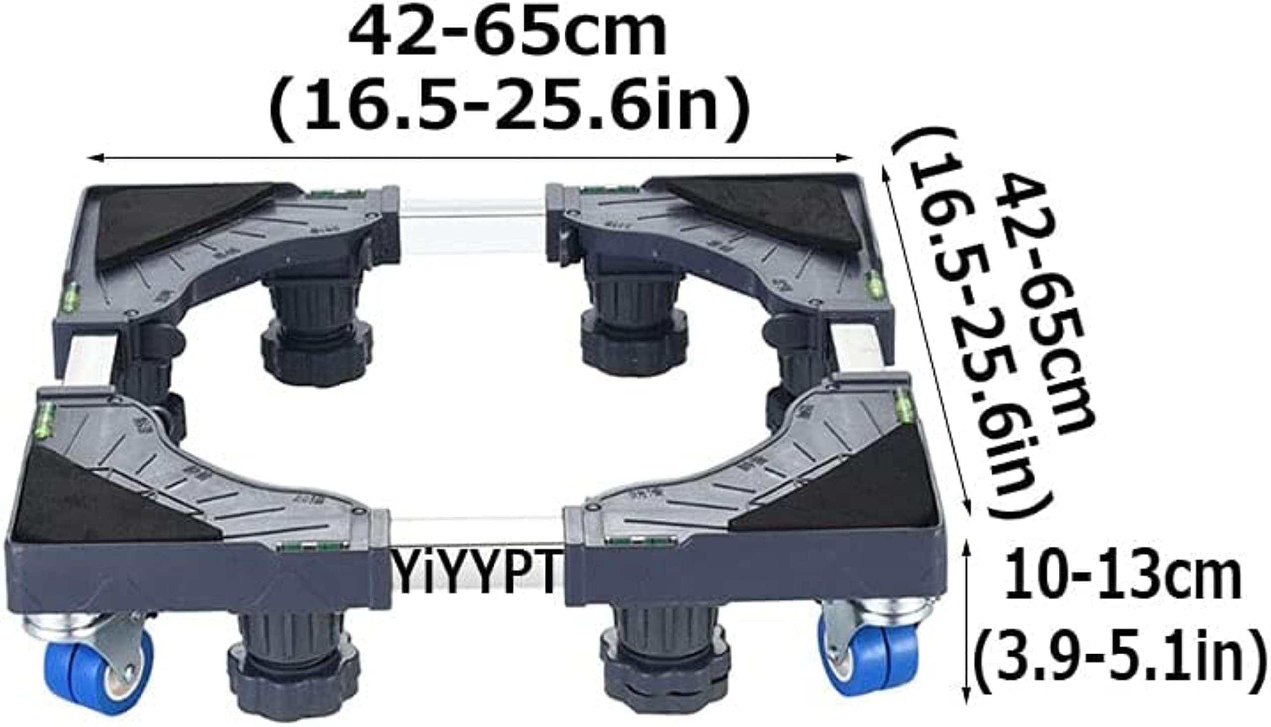 Soporte para Lavadora Basesocle Lave Linge con Ruedas,Base De Machine À Laver Réglable Longueur/Largeur 42-65Cm Base Móvil Soporte para Refrigerador Carro para Electrodo,8 Legs 4 Wheels