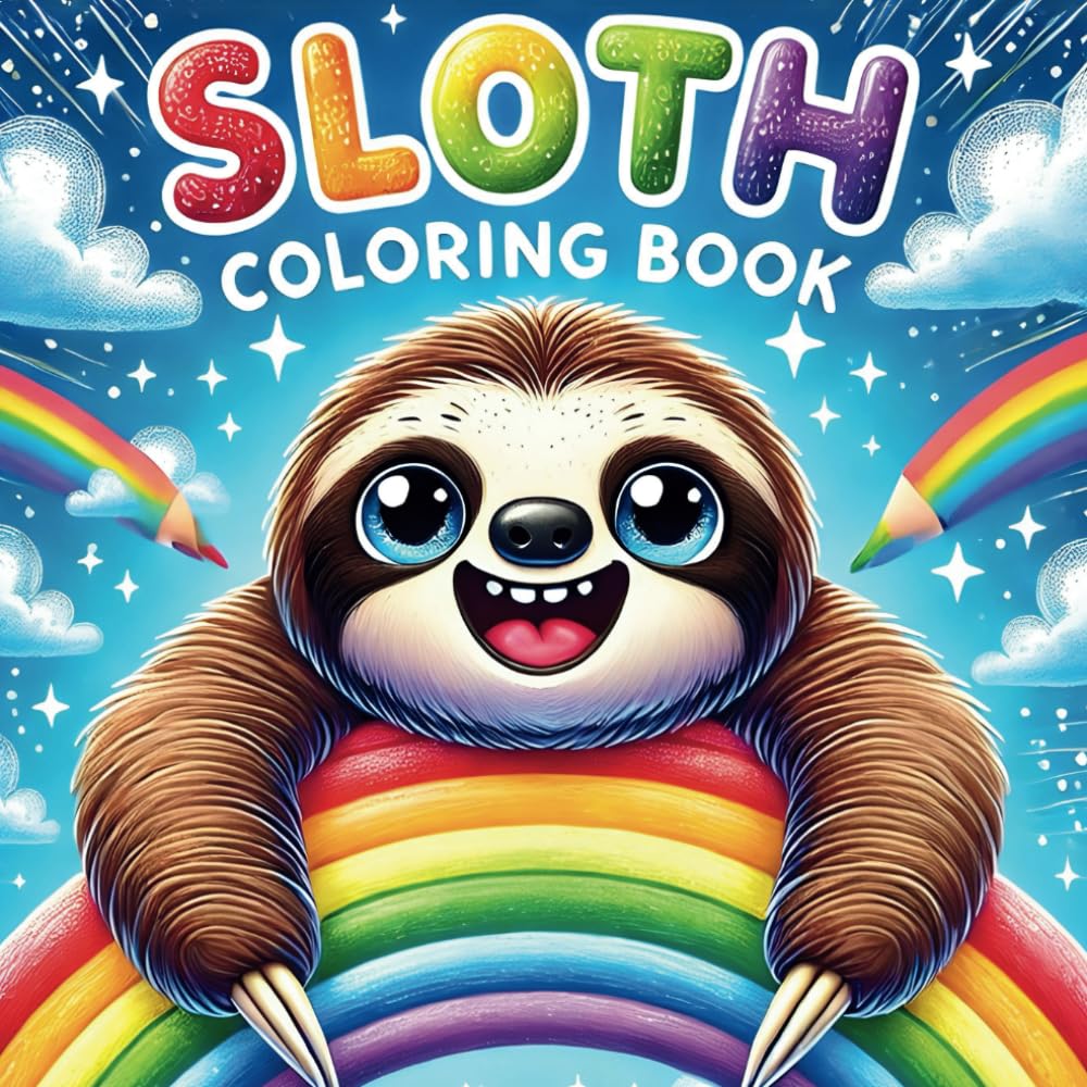 Sloth Coloring Book: 50 Fun Facts and Adorable Sloth Illustrations, An Educational and Fun Coloring Adventure for Children, Toddlers, and Preschoolers Who Love Sloths