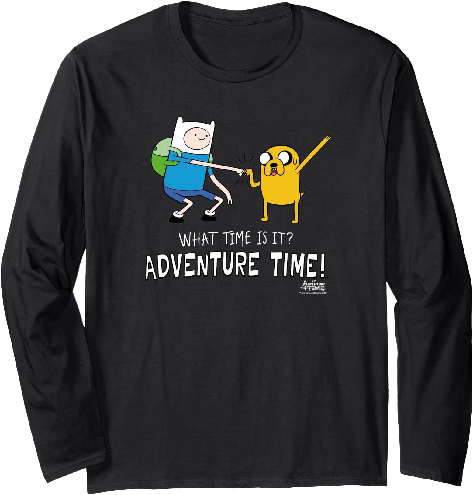Adventure Time Finn and Jake Fist Bump Long Sleeve T-Shirt