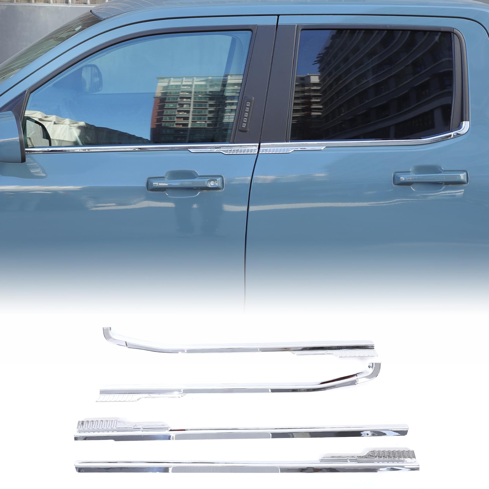 Evita filtraciones con el burlete de ventana para Ford Maverick 2022-2025 exterior plata