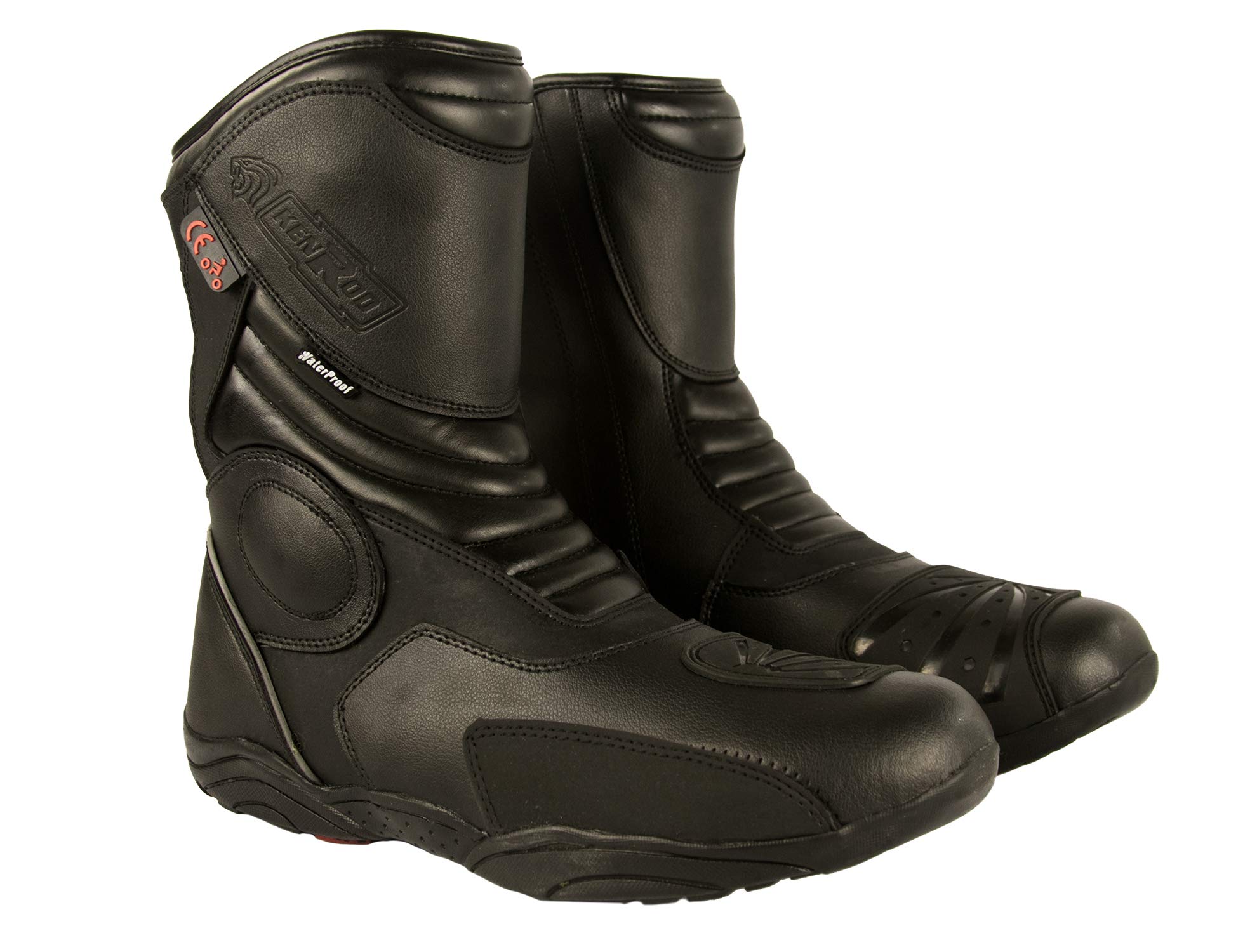 Zerimar Motorrad Lederstiefel - Stiefel Motorrad Leder - MotorradSchuhe Leder - Motorradstiefel - Motorradstiefel mit Schutz