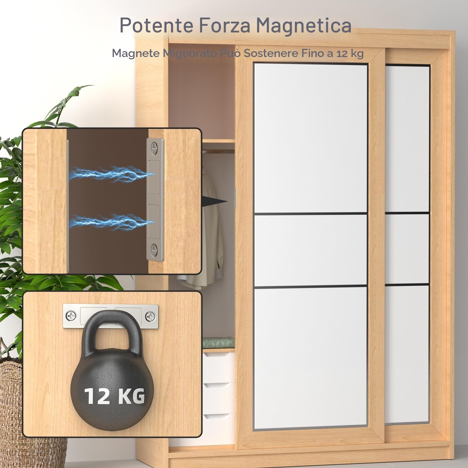 Jiayi Chiudiporta Armadio Magnets, 2 Pack Ultra sottile Magnetico porta di Chiusura per Armadio, Magneti Cassetto di Chiusura per Armadio Magneti di Chiusura per mobili Armadio porta di Chiusura