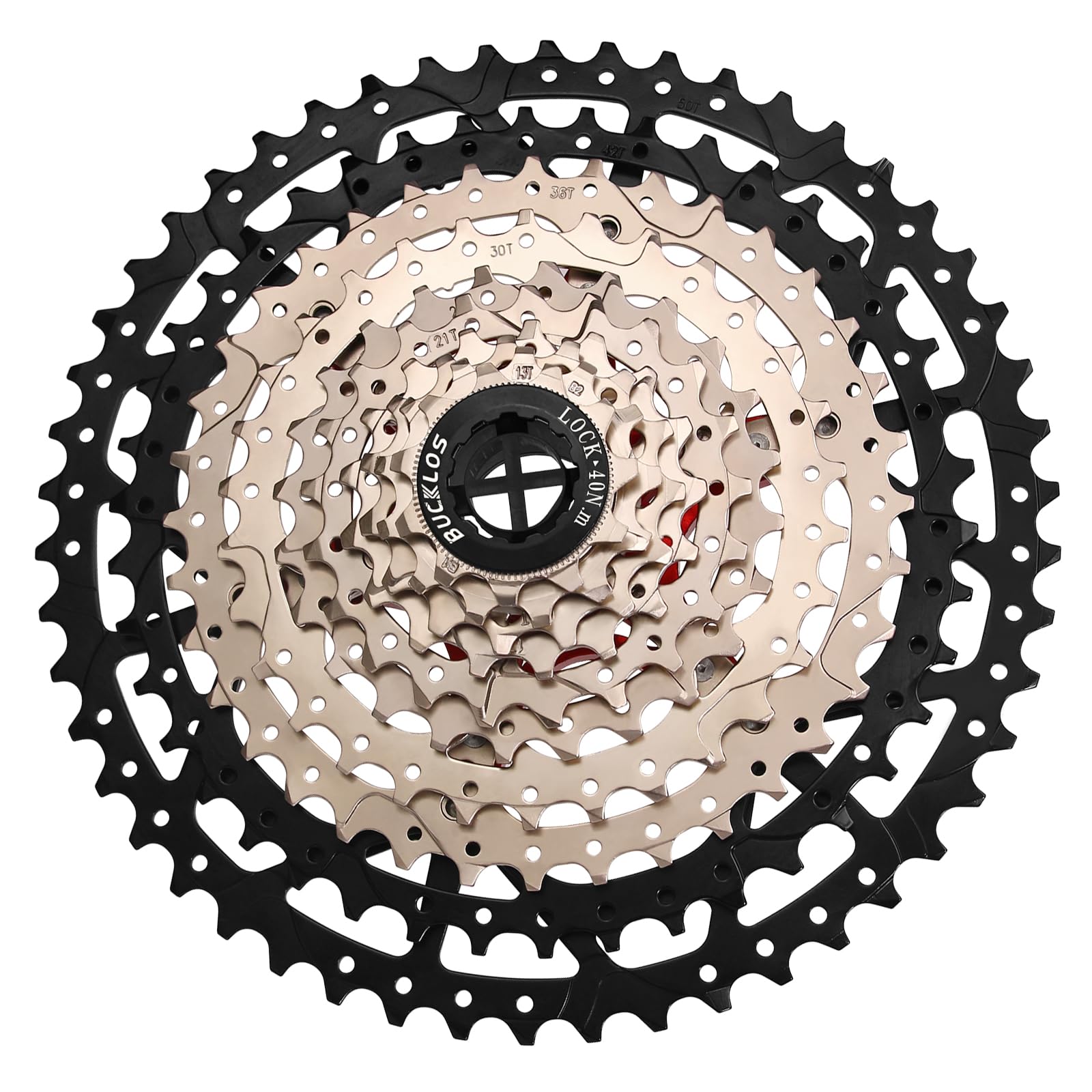 AEYINO Cassette 10 Speed 11-50T,Bicycle Freewheel Fit Mountain Bike/Road Bike/XC/DH/AM,Compatible with Shimano Sram — image 1