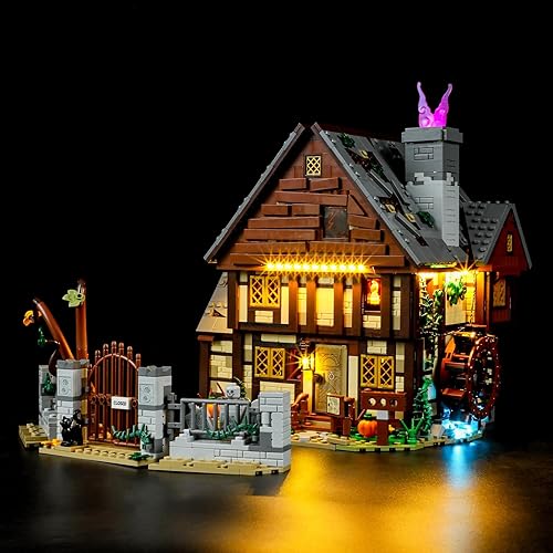 BRIKSMAX Kit de iluminación LED para LEGO-21341 Disney Hocus Pocus The Sanderson Sisters' Cottag, compatible con el modelo de bloques de