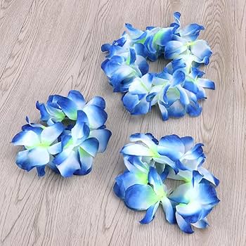 Amazon | LIOOBO ハワイアンレイ 4個セット フリルシルクフラワー