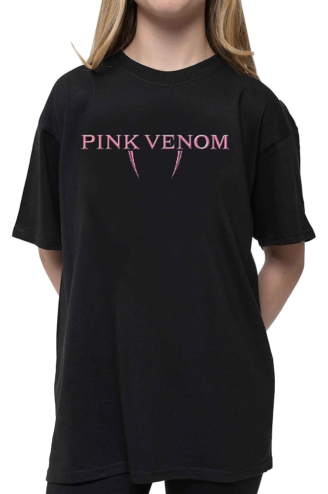 Amazon.com: BLACKPINK T Shirt Pink Venom Band Logo Official