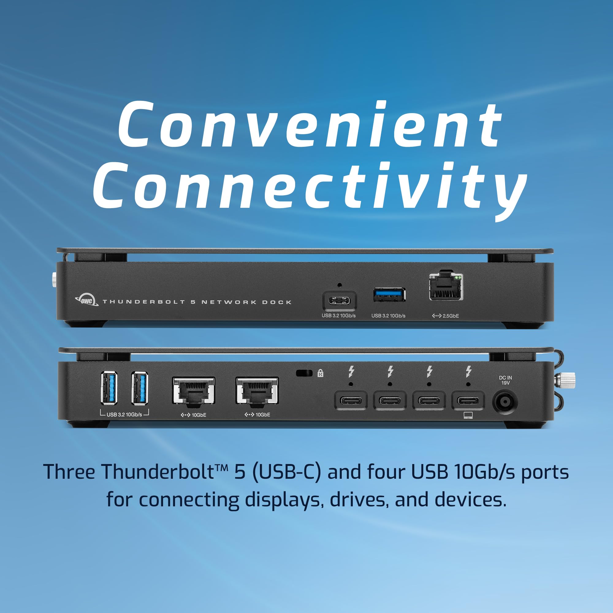 OWC Thunderbolt 5 Dual 10GbE Network Dock (Thunderbolt 5, Dual