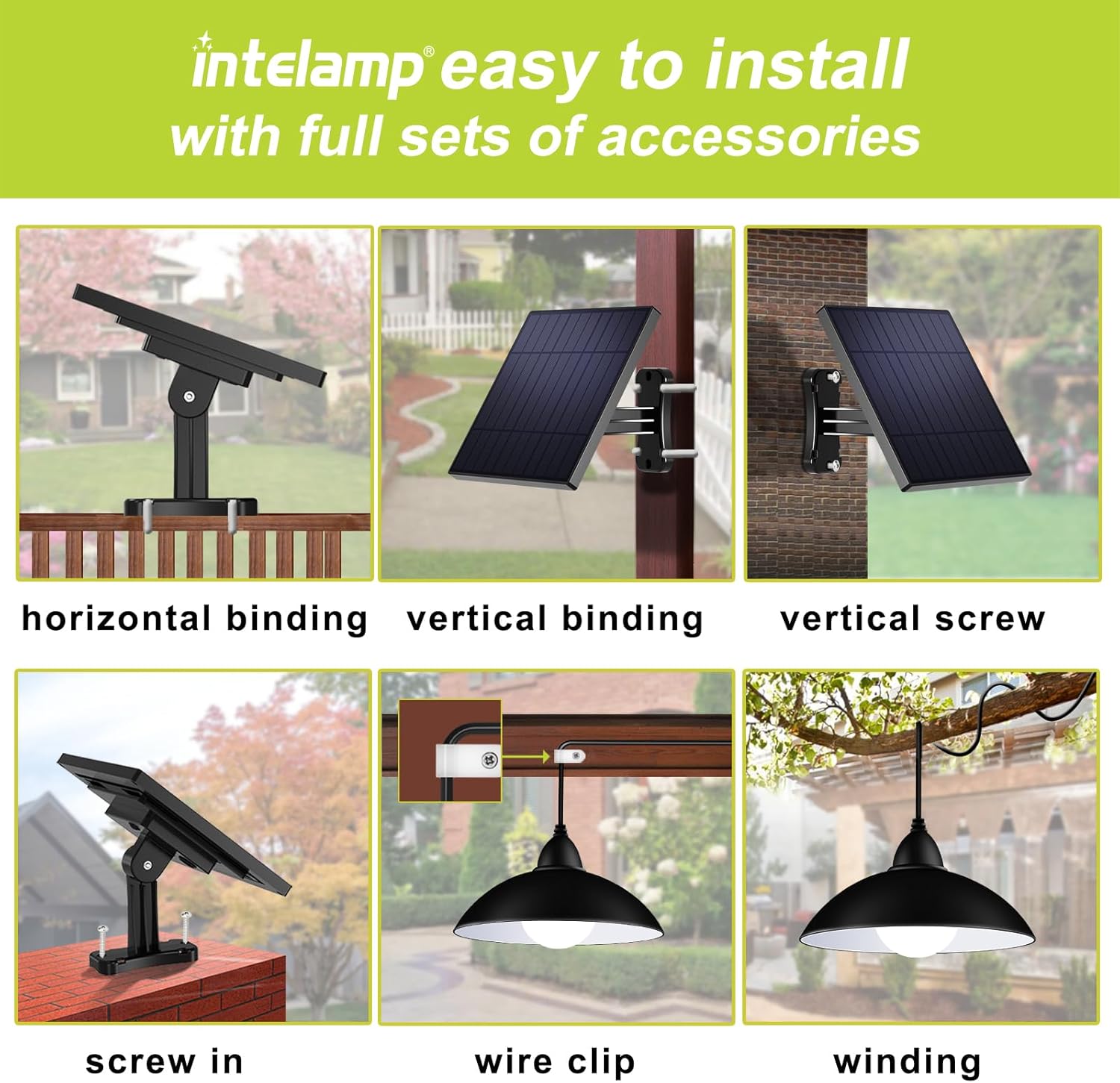 intelamp Solar Pendant Lights Indoor Outdoor, 4000mAh Gazebo Shed Chandeliers with Remote All Day/Night Mode 16.4Ft Hanging Warm White Lighting for Outside Barns Chicken Coop