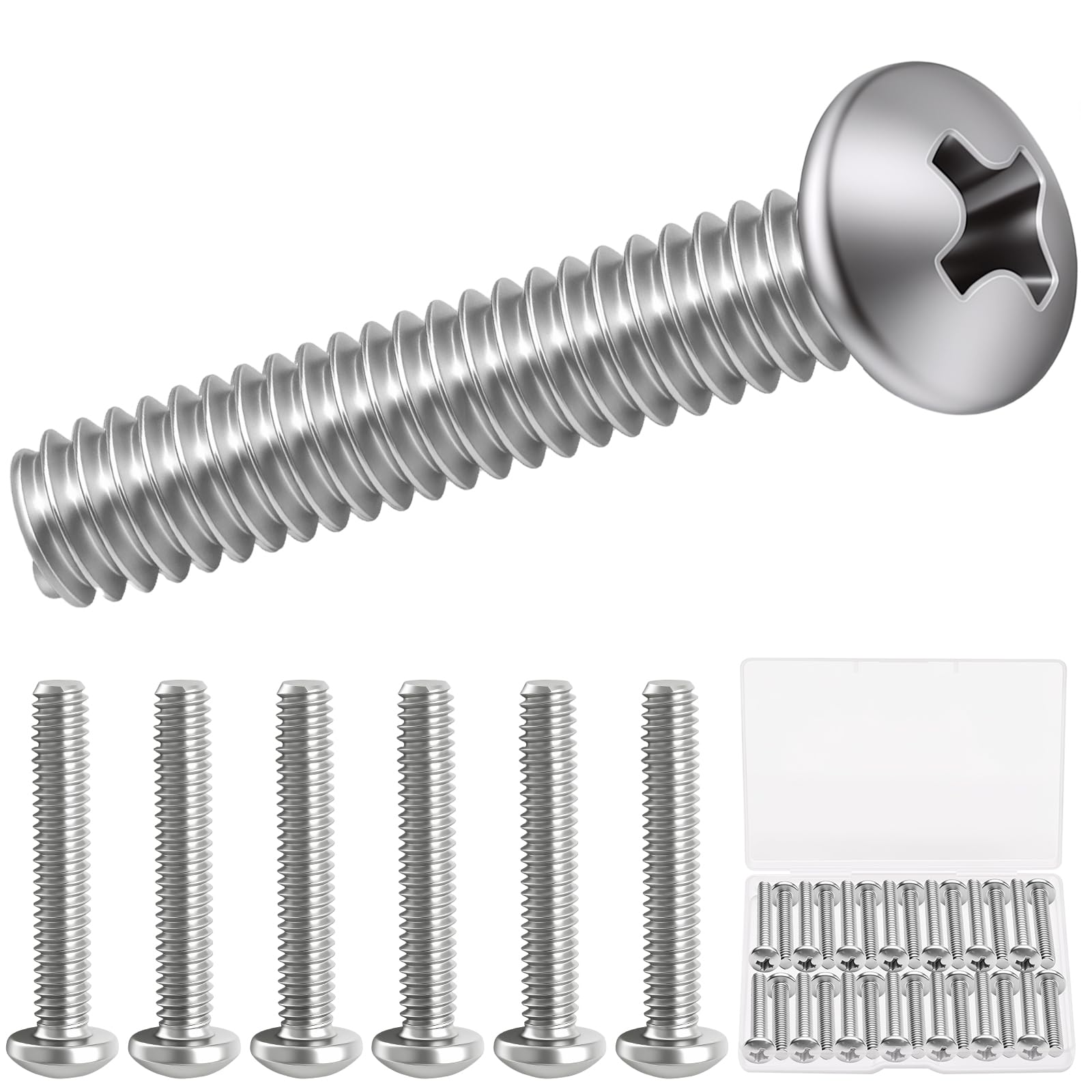 Twidec 102pc Machine Screws - Stainless Steel -11