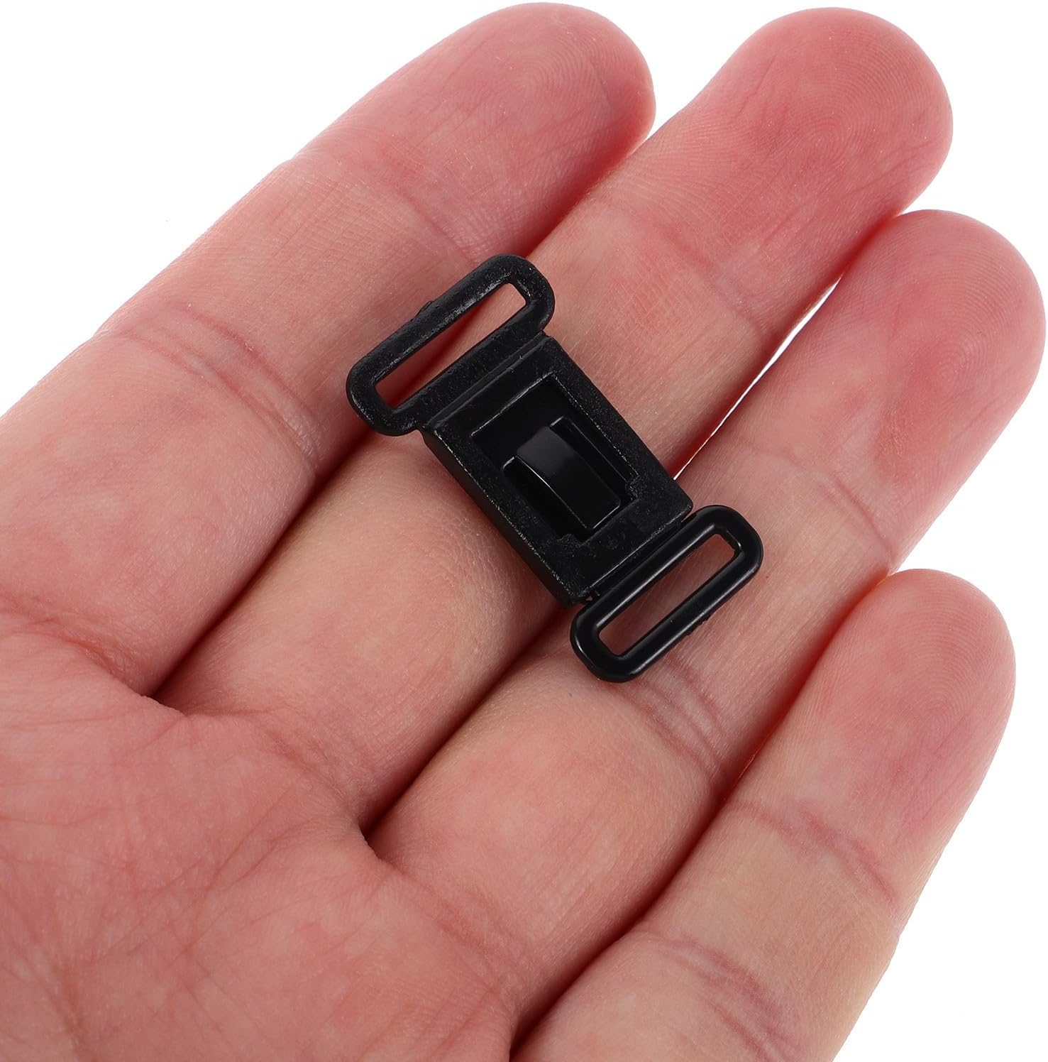 100 Sets Black Plastic Bow Tie Clips with Figure Eight Ring Shape, Comfortable Wear and Longterm Use Necktie Adjuster for School and Special Occasions