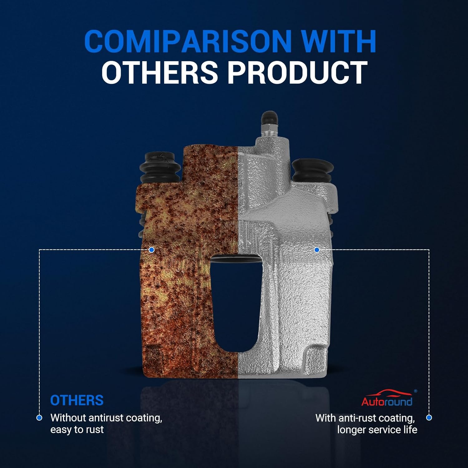 Autoround 192948 192949 Rear Brake Caliper without Bracket Assembly Compatible with Nissan Armada 2005-2015/ Pathfinder Armada 2004/ Titan 2004-2015, Infiniti QX56 2004-2010, Driver Passenger Side