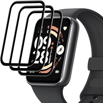 Tempered Glass Screen Protector for Xiaomi Smart Band 9 Pro Screen Protector 9H Hardness Anti-Shock Bubble-Free Scratch-Resistant Pack of 3