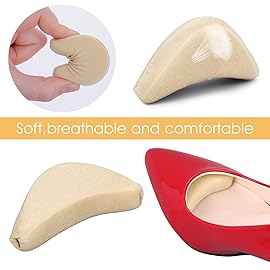 WLLHYF 2 Pairs Soft Sponge Adjustable Shoe Filler Big Toe Plug Foot Brace Shoe Pads Unisex Shoe Too Big Inserts for High Heel Women Reusable Make Big Shoes Fit
