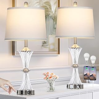 Rinweey Crystal Glass Table Lamp
