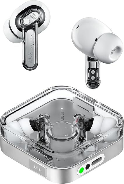 Nothing Ear (3) Wireless Earbuds Super Mic 45dB Hybrid Active Noise Cancelling Bluetooth Headphones Hi-Res 6 Mics, 12mm Dynamic Bass Boost, Dual Connect ANC Sport Ear Buds for iPhone Android, White