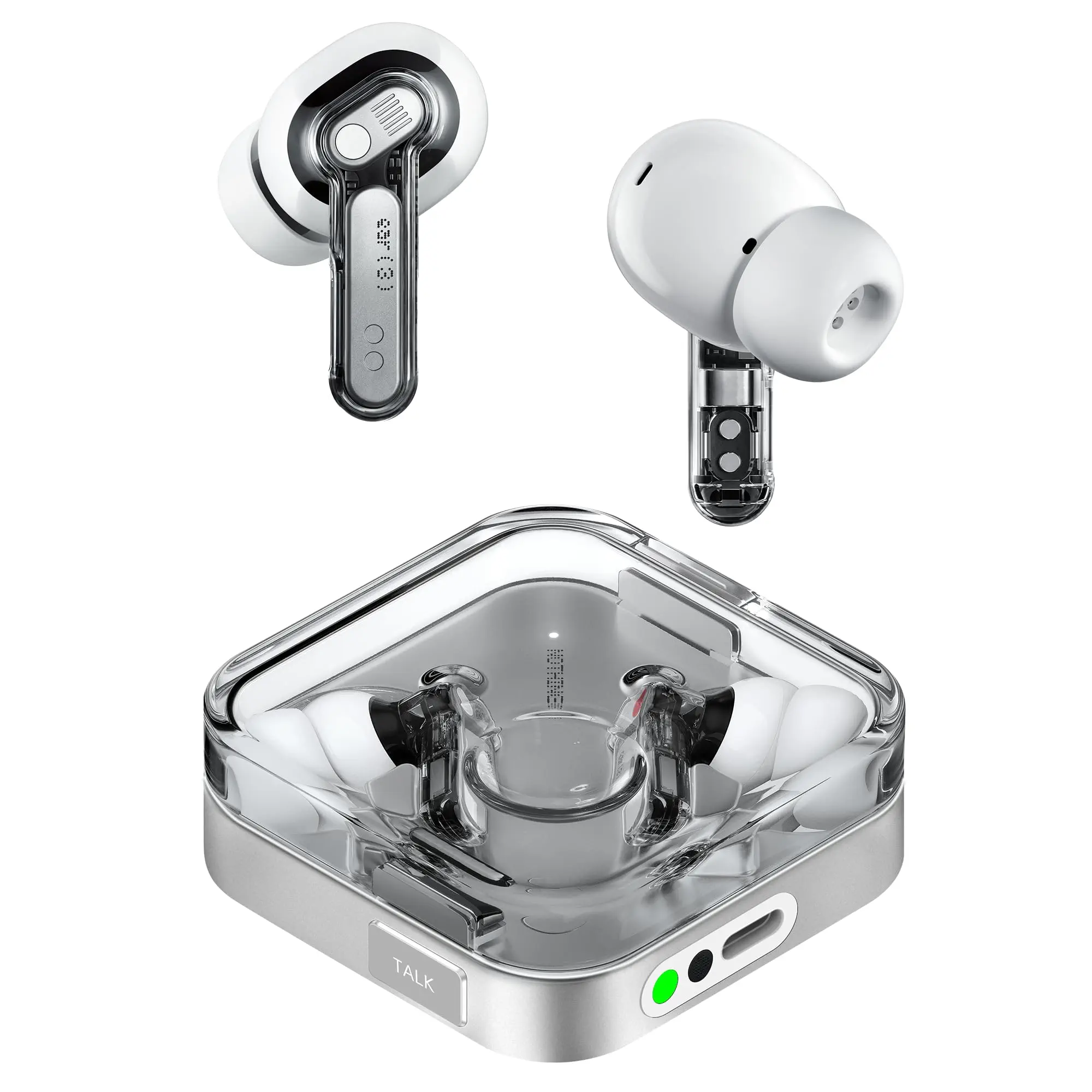 Nothing Ear (3) Kabellose In-Ear Kopfhörer, Adaptive Geräuschunterdrückung, LDAC Hi-Res Audio, Super Mic, IP54, Schnellladen, Bis zu 22 Std. Akkulaufzeit, Kompatibel mit Android & iOS – Weiß