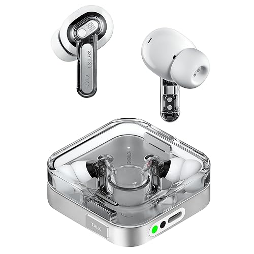 Nothing Ear (3) Wireless Earbuds Super Mic 45dB Hybrid Active Noise Cancelling Bluetooth Headphones Hi-Res 6 Mics, 12mm Dynamic Bass Boost, Dual Connect ANC Sport Ear Buds for iPhone Android, White