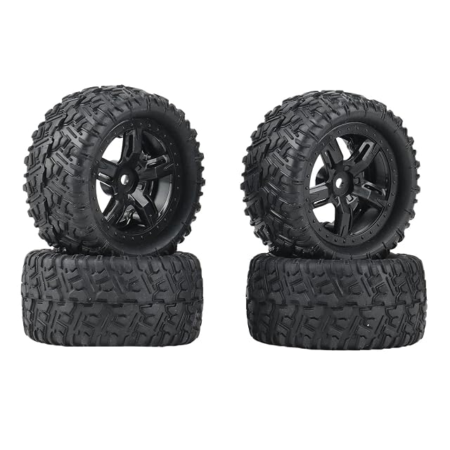 Wresetly 4 unidades serías neumáticos de goma rueda de neumático P6973 para Hobby Smax 1621 1625 1631 1635…