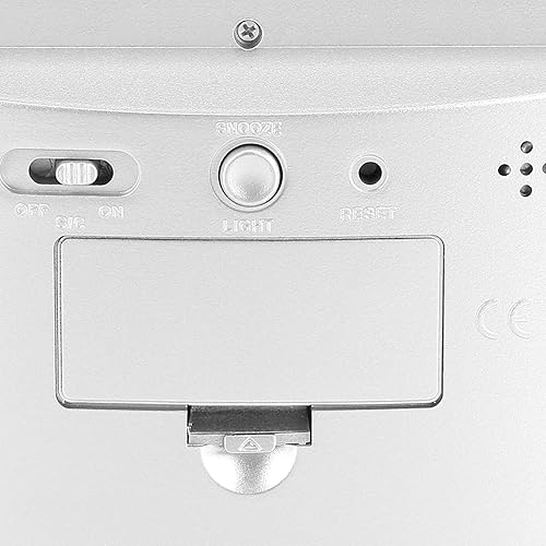 Miniatura 1 de Reloj Despertador Digital LCD Digital Sensor de Sonido Reloj Despertador con Calendario y Pantalla de Temperatura Negro Abs Wecker Digital Funkuhr