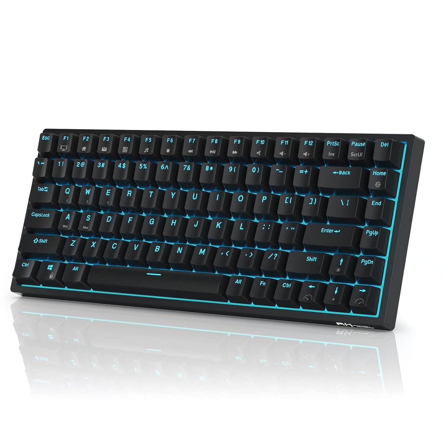 RK ROYAL KLUDGE RK84 Blue Backlit 75 Triple Mode BT5 0 2 4G USB-C Hot Swappable Mechanical Keyboard
