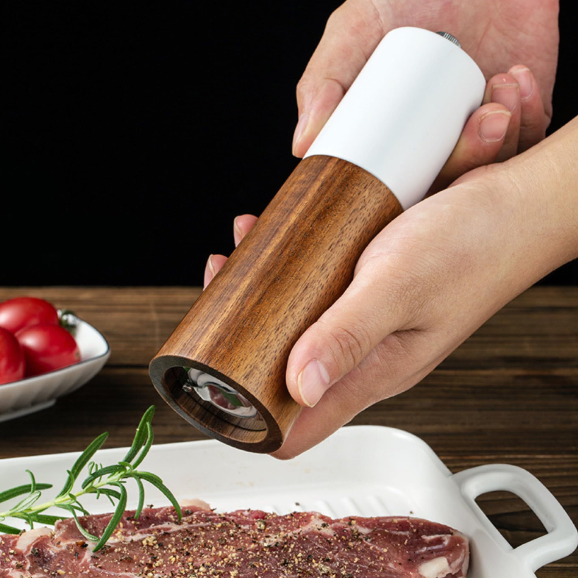 GCFTIFF Salt and Pepper Grinder Set Wooden - Image 4