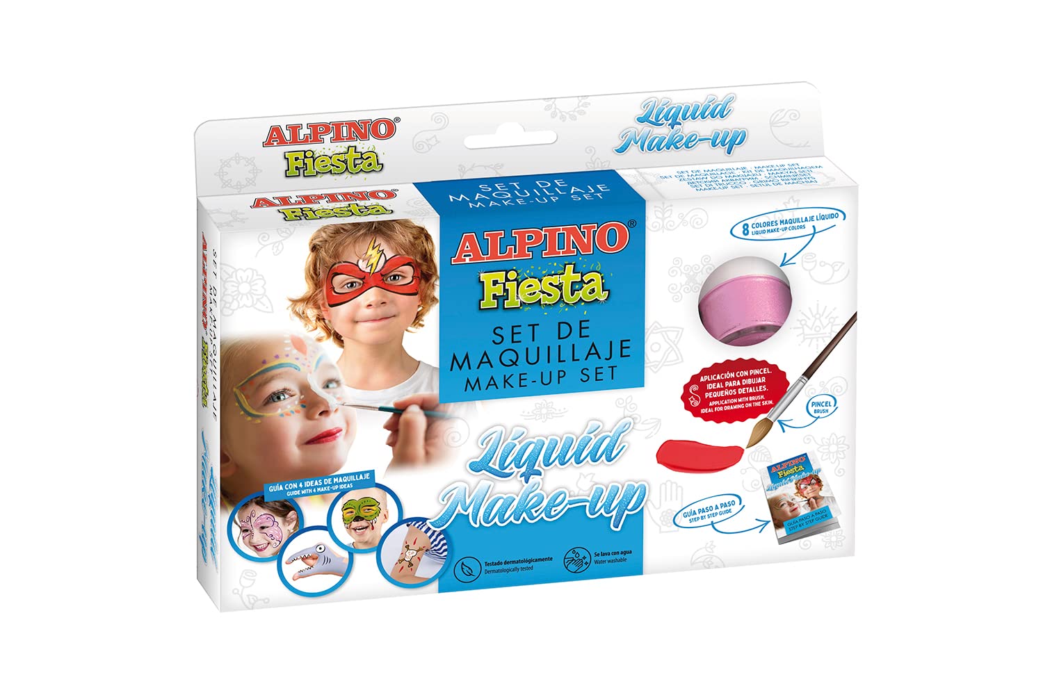 Maquillaje liquido set de 8 colores surtidos mas pincel