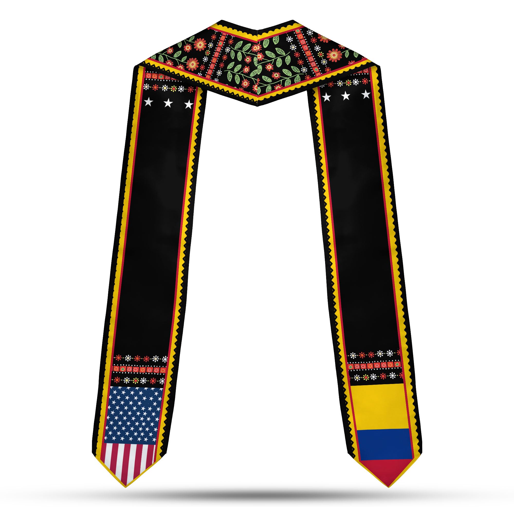 MonkeyVan Custom Colombian Graduation Sash 2025, Personalized Colombian American Stole, Colombia Flag Graduation Stole S66