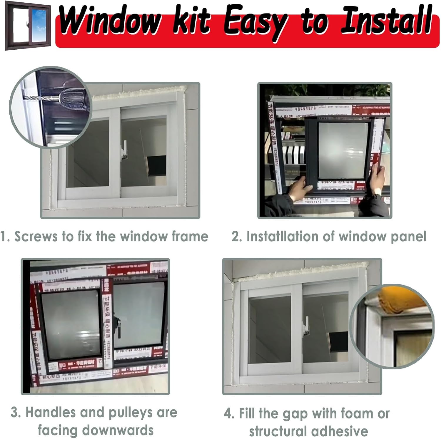 Heavy Duty Aluminum Sliding Window with Screen for Chicken Coop & Home, Custom Size 30x27in - Durable Replacement Basement Window for Ventilation & Light