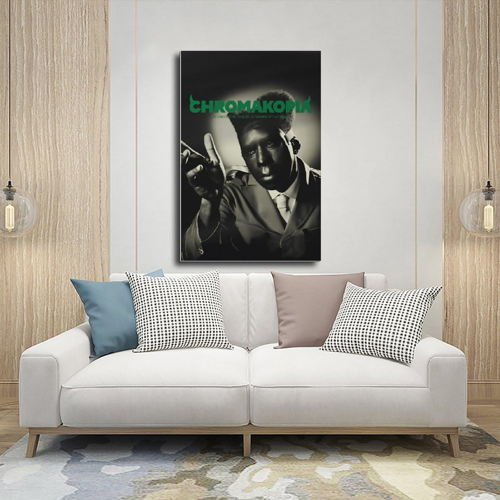 Impression Sur Toile Tableau Sur Toile Châssis Orange Abstrait Peinture