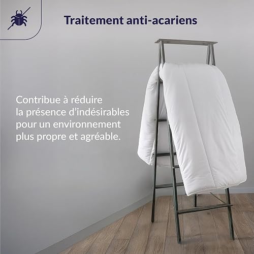 DODO - Couette Tempérée Niagara 240x260 cm - Convient 2 Personnes - Anti-Acariens, Douce, Confortable - Garnissage 100% Polyester Fibre Volupt’air 300G/M2 - Lavable en Machine à 40°C - 5