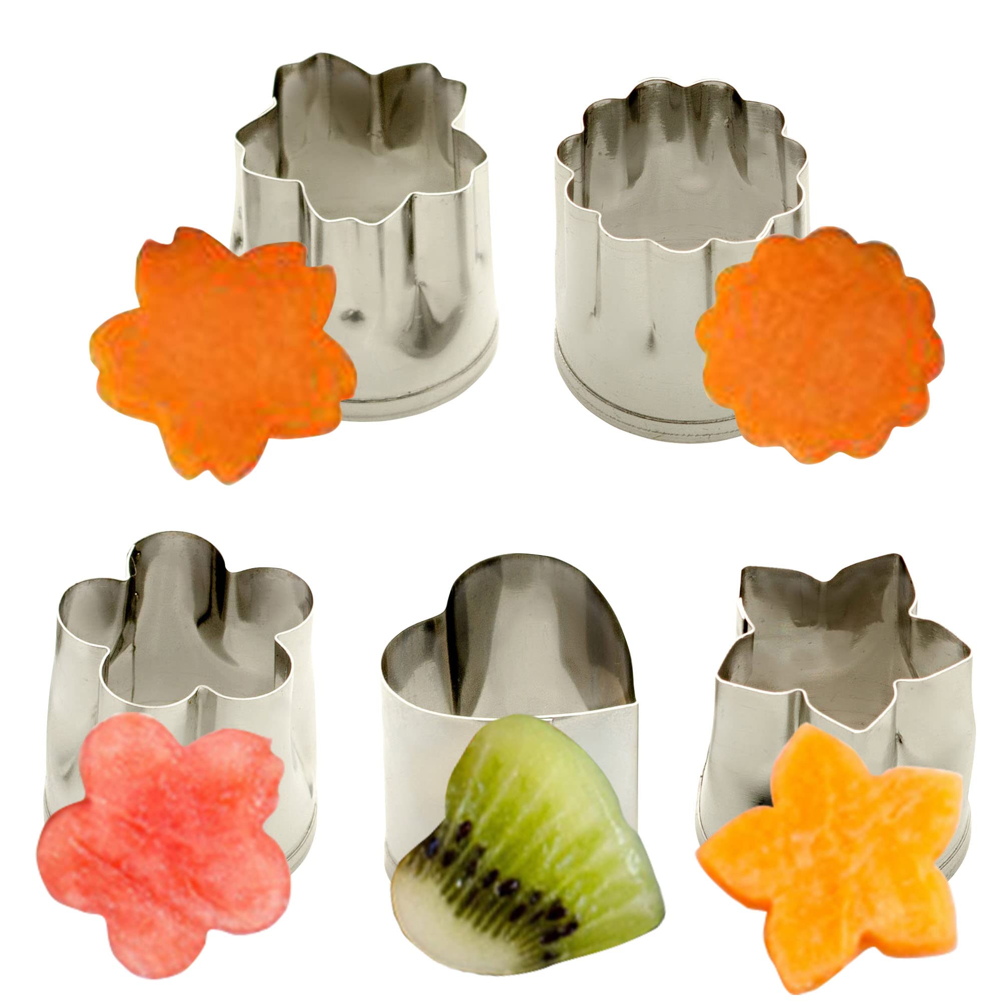 StarPack Home Vegetable Cutter Shapes Set (5 Piece) Mini Cookie