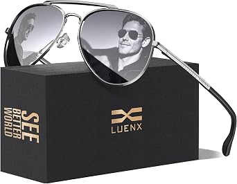 Luenx Aviator Polarized Sunglasses Men Women Classic UV400 Driving