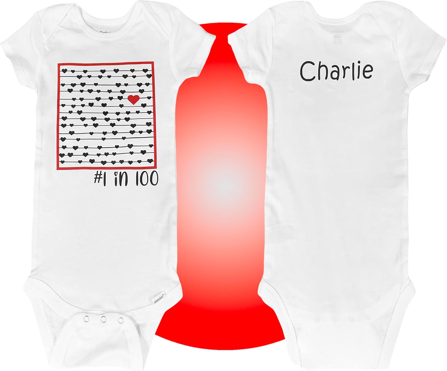 Open Heart Surgery Gift - Personalized Heart Warrior Baby Bodysuit - Open Heart Surgery Baby Gift - - Personalized Heart Warrior CHD Romper - CHD Awareness Baby Rompers - Heartiversary Bodysuit - Image 3