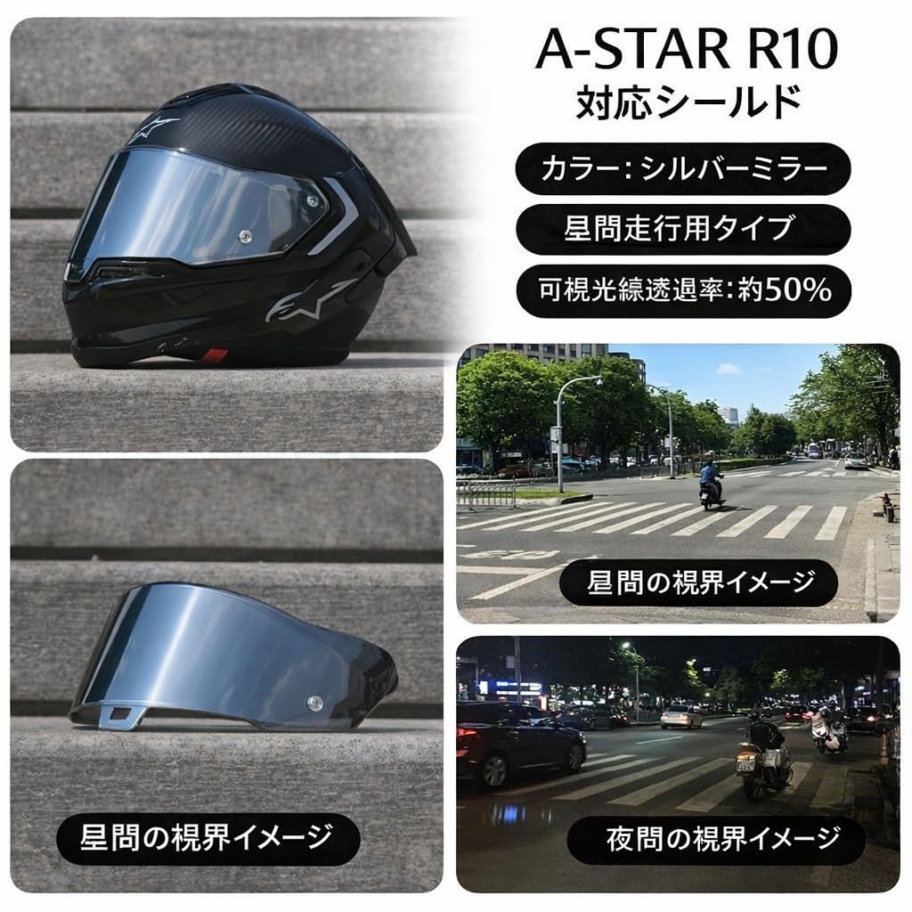 Amazon | AGV 新型K3 E2206対応 シールドレンズ バイクヘルメット用