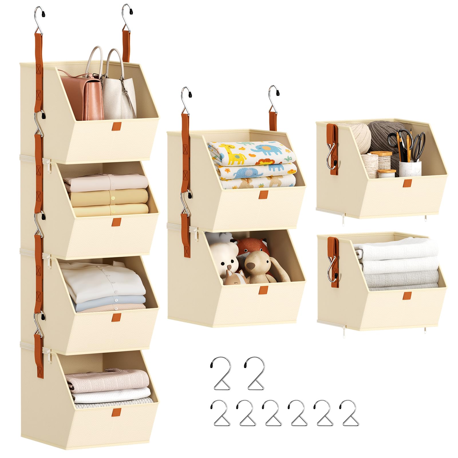 Homsorout Hanging Closet Organizer 4 Tier