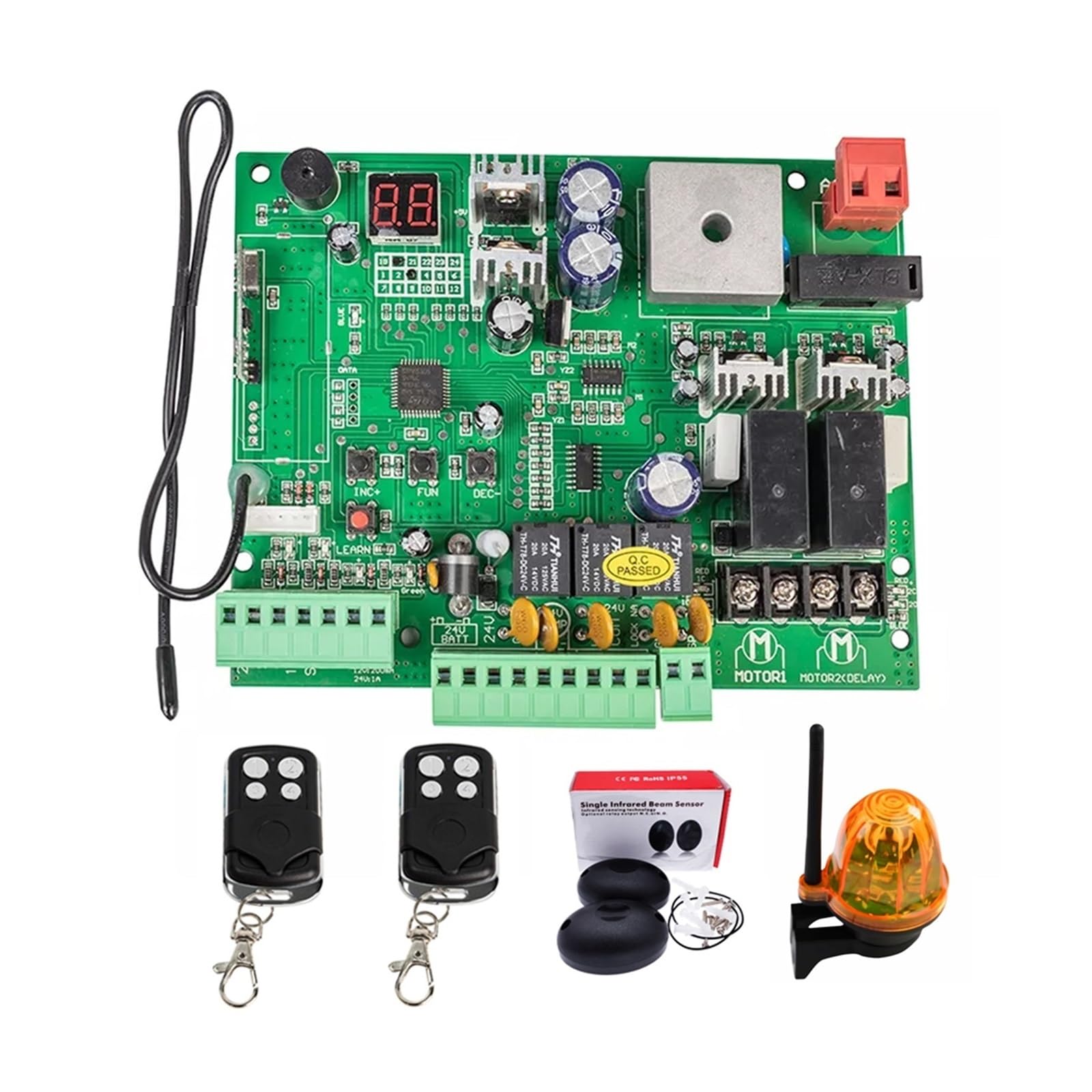 Scheda di controllo, Scheda PCB di tipo universale 12V/24V for pannello controllo automatico a doppio battente apricancello Smart Control Center for vialetto per apricancelli(2 remote 1 wifi)