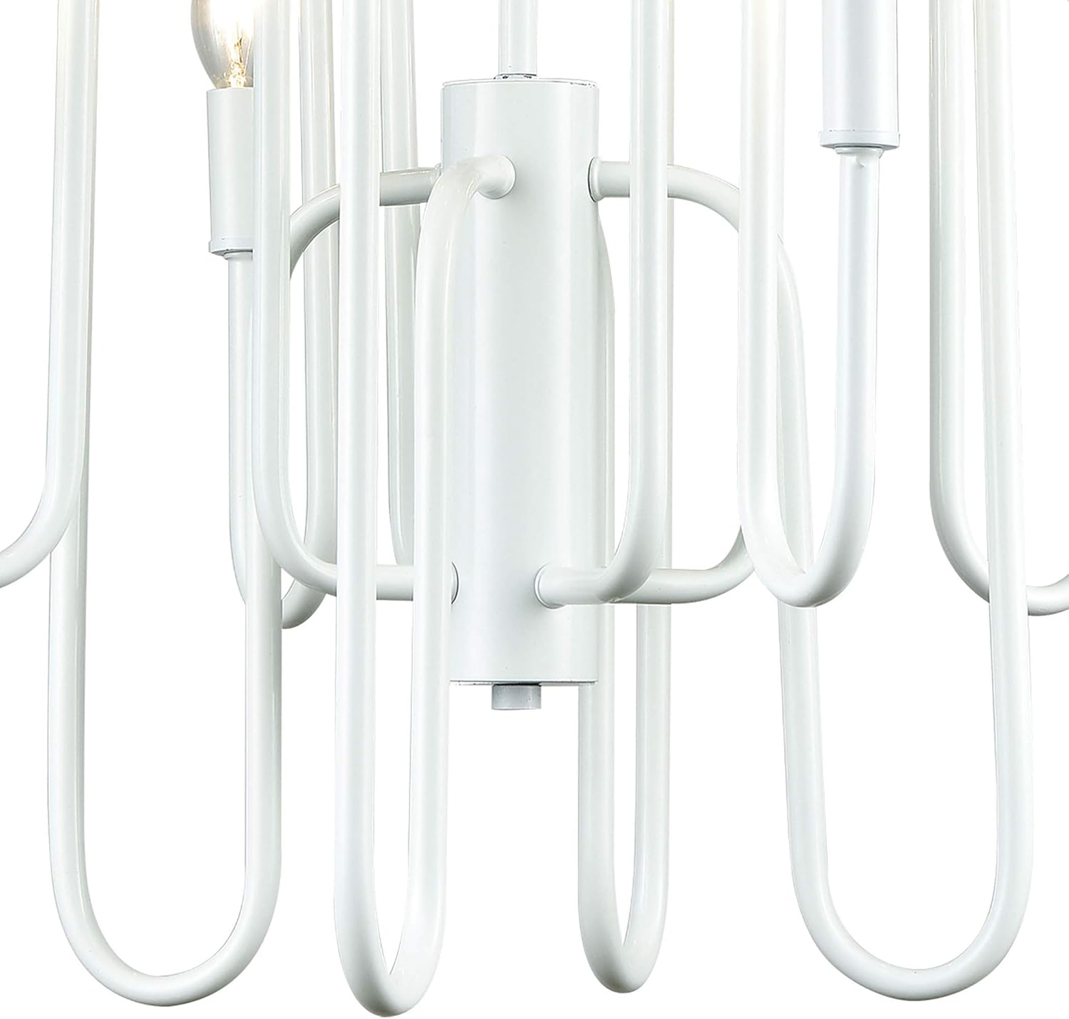 Elk Home Decatur 8-Light Chandelier-Matte White, 19" W x 19" D x 33" H, Ceiling Light, Room Decor, Home Decor, 81296/8