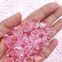 Vista 3 de Corazones acrílicos, 1000 piezas de corazones de plástico pequeños, pequeñas decoraciones de corazones de plástico para el Día de San Valentín