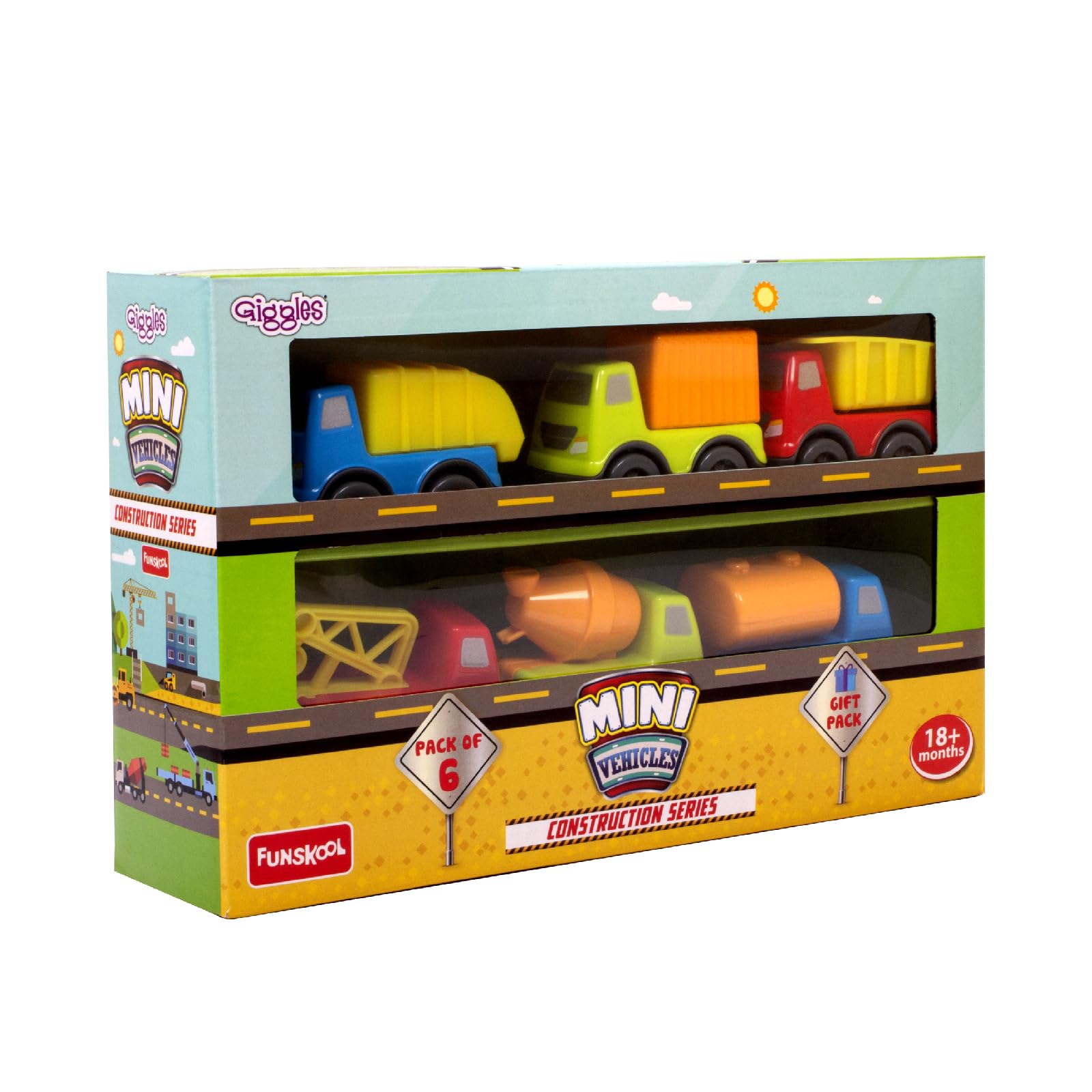 Funskool Giggles - Mini Vehicles-Construction Series Gift Pack of 6 (Combo), Multicolor (B0B2RVG97G) Amazon Price History, Amazon Price Tracker