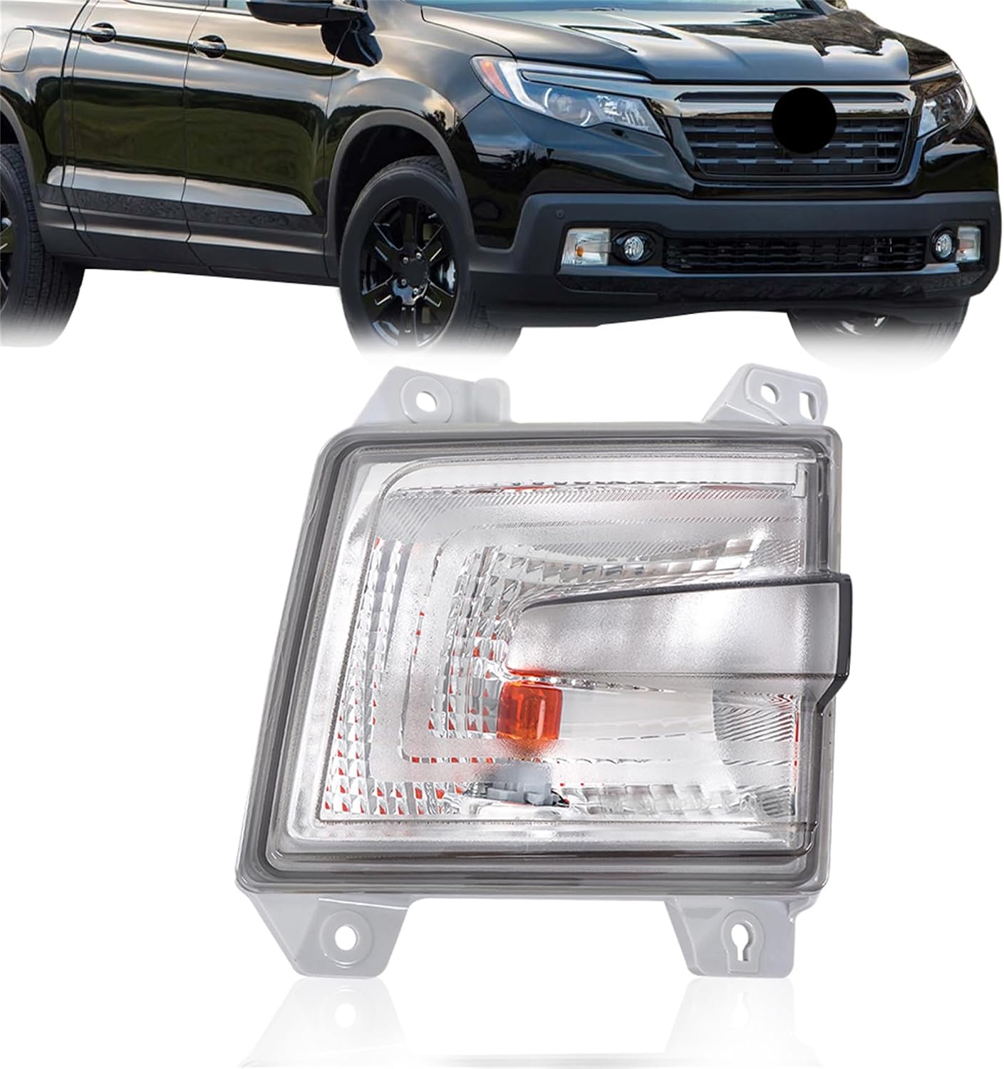 Silscvtt Front Turn Signal Light Replacement for Honda Ridgeline 2017-2020 Right Side Marker Lamp 33300T6ZA11 HO2531130