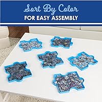 Vista 3 de White Mountain Bandejas apilables para clasificar rompecabezas – 6 bandejas con forma de plástico, almacena hasta 1000 piezas de rompecabezas