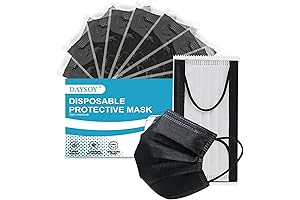 Individually Wrapped 4-Layer Filter Disposable Black Mask for Personal Protection