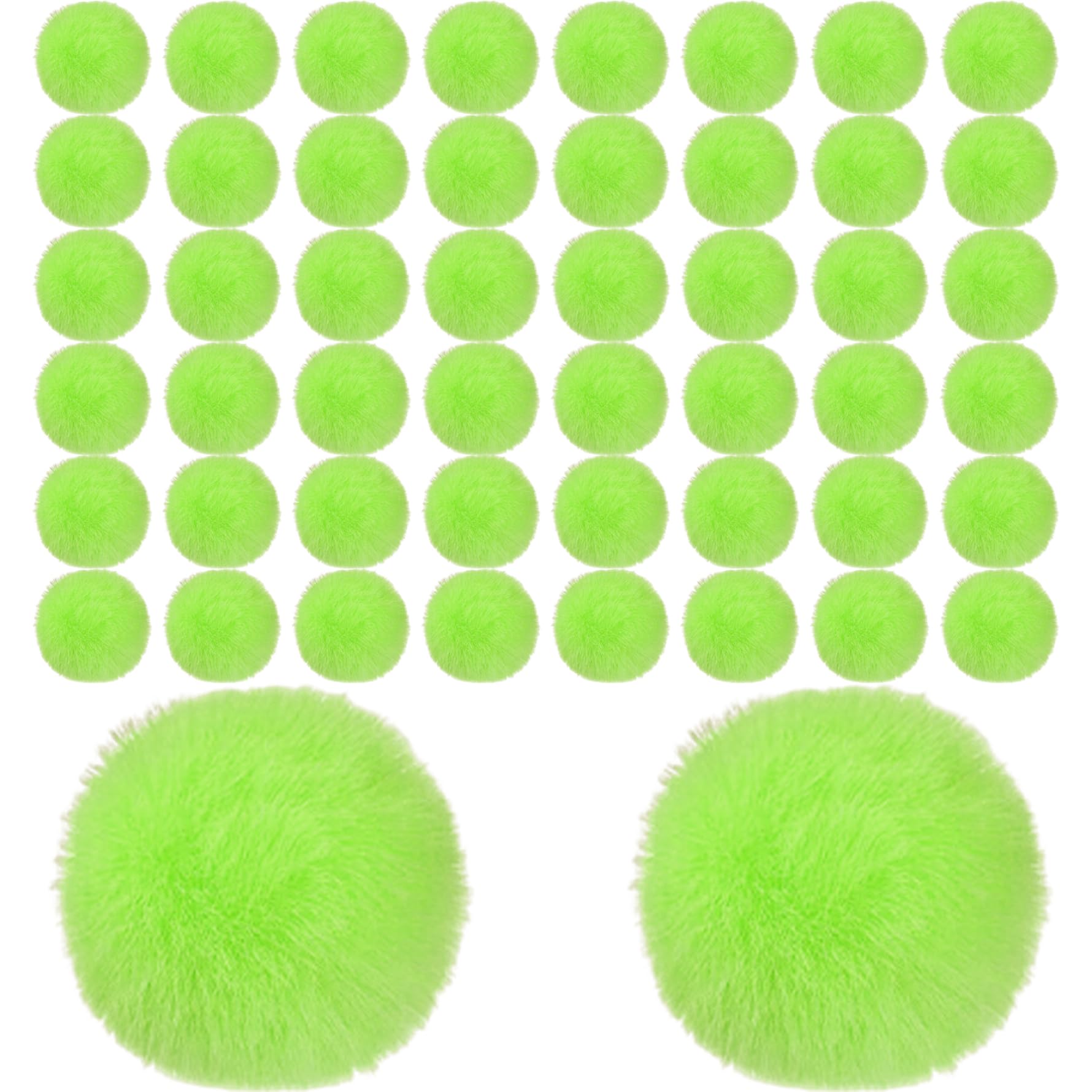 Ornements de Noël verts 2 pouces en peluche de 50pcs pour suspension arbre et sac