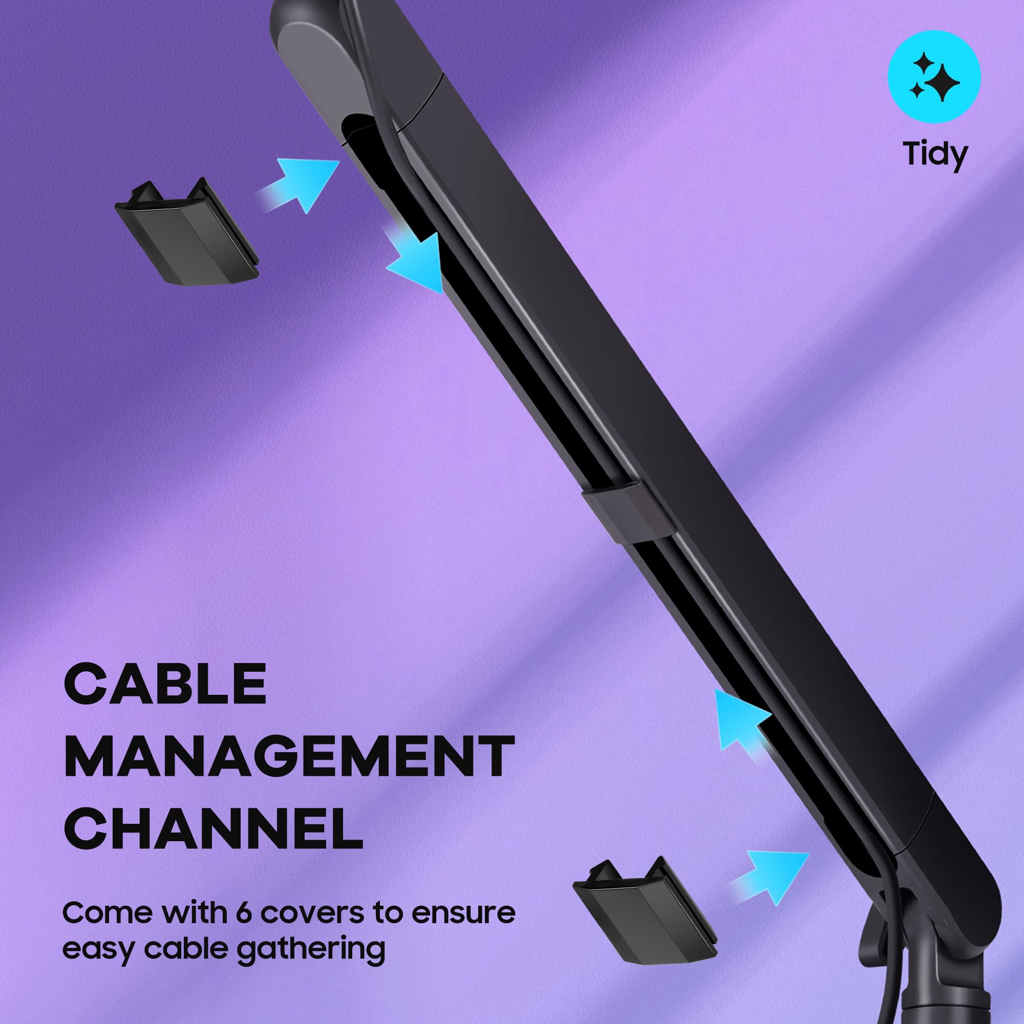 CAHAYA Bras de Micro Professionnel Réglable: Perche Micro Low Profile avec Extension, Design Sous-Écran, Idéal pour Streaming & Enregistrement, Charge 2,5 kg