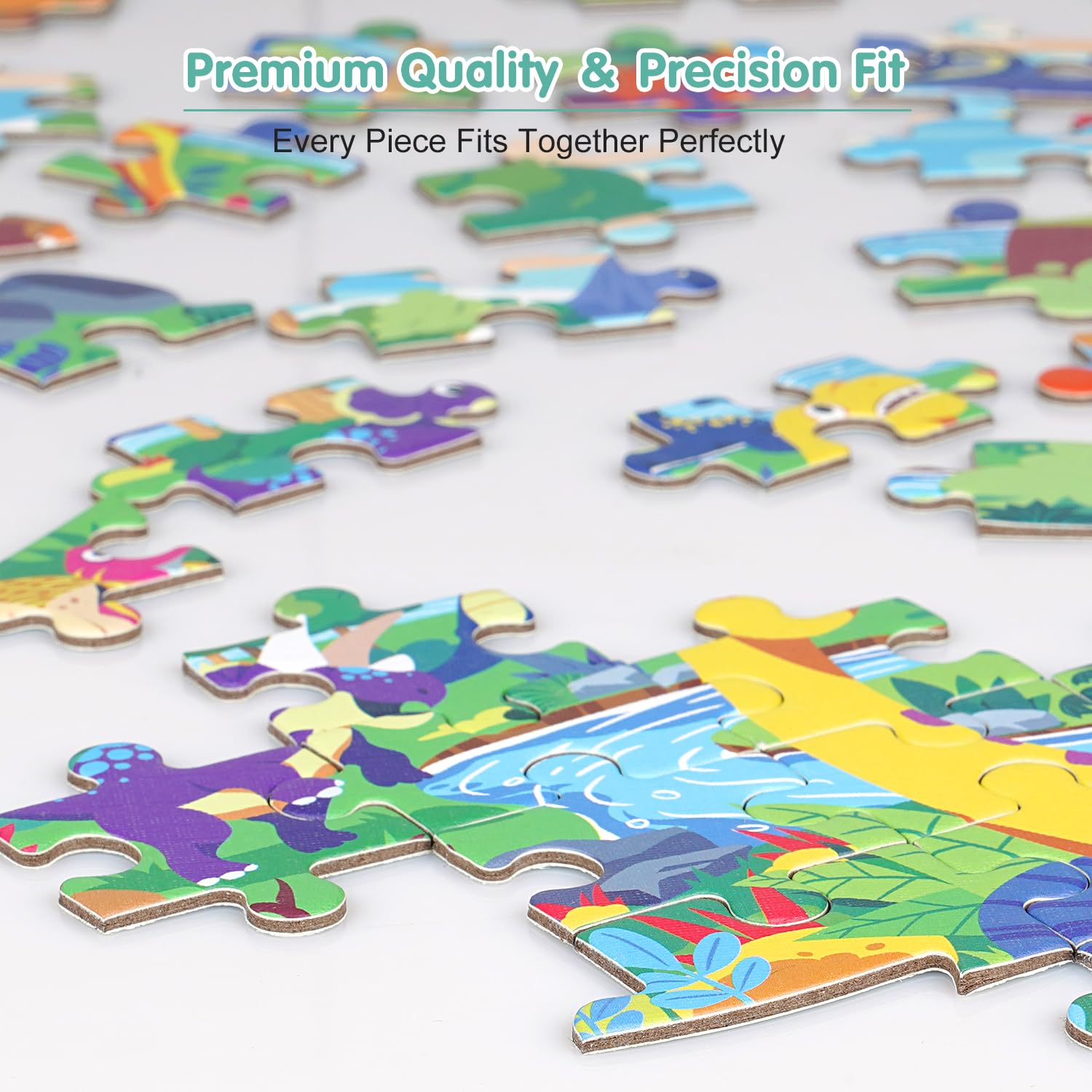 Puzzle per Bambini Tyrannosaurus Rex, Puzzle da 105 Pezzi con Pezzi Grandi per Bambini di Età 4 5 6 7 8 9 10 Anni.